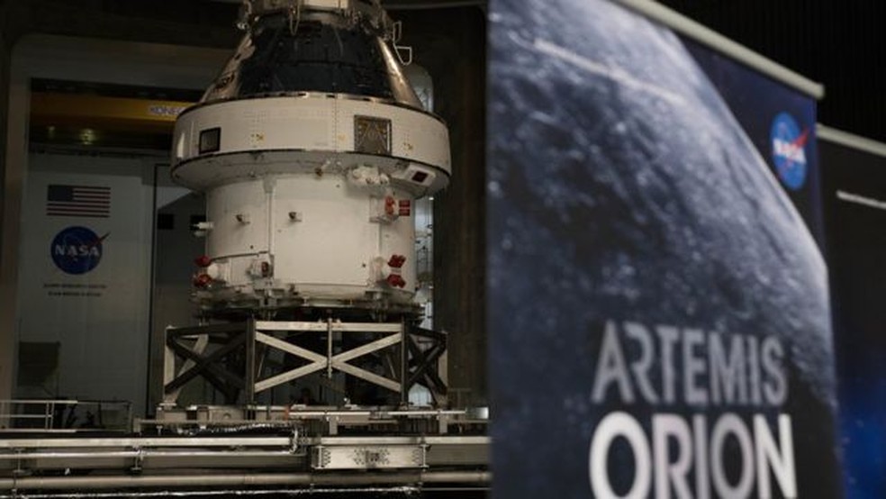 Os cientistas da Nasa estarão observando de perto a espaçonave Orion — Foto: Getty Images via BBC