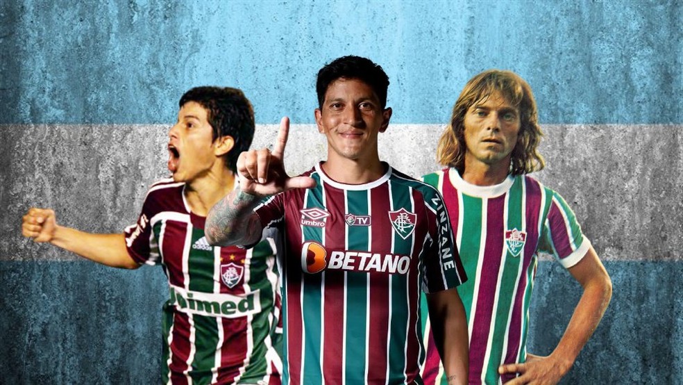 Cano, Conca e Doval, argentinos que brilharam no Fluminense — Foto: ge