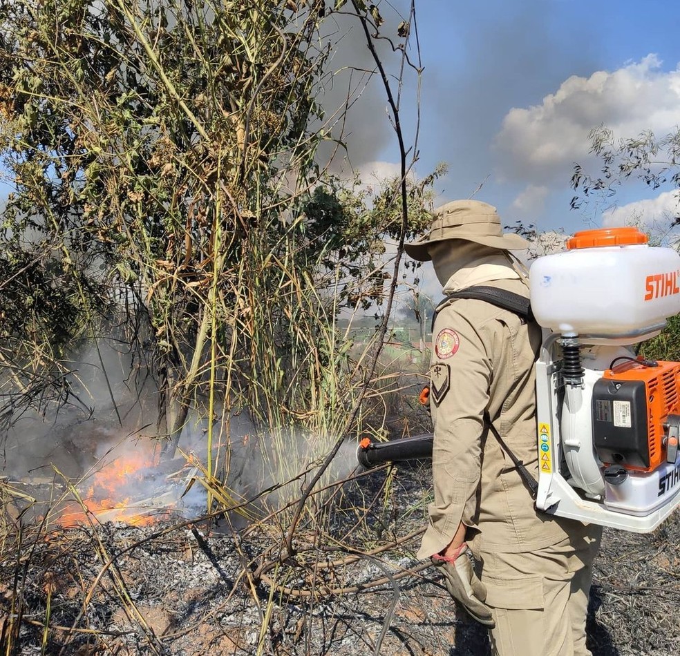 Corpo de Bombeiros tem reforçado equipes diariamente para atender demanda de incêndios florestais — Foto: Arquivo/Corpo de Bombeiros do Acre