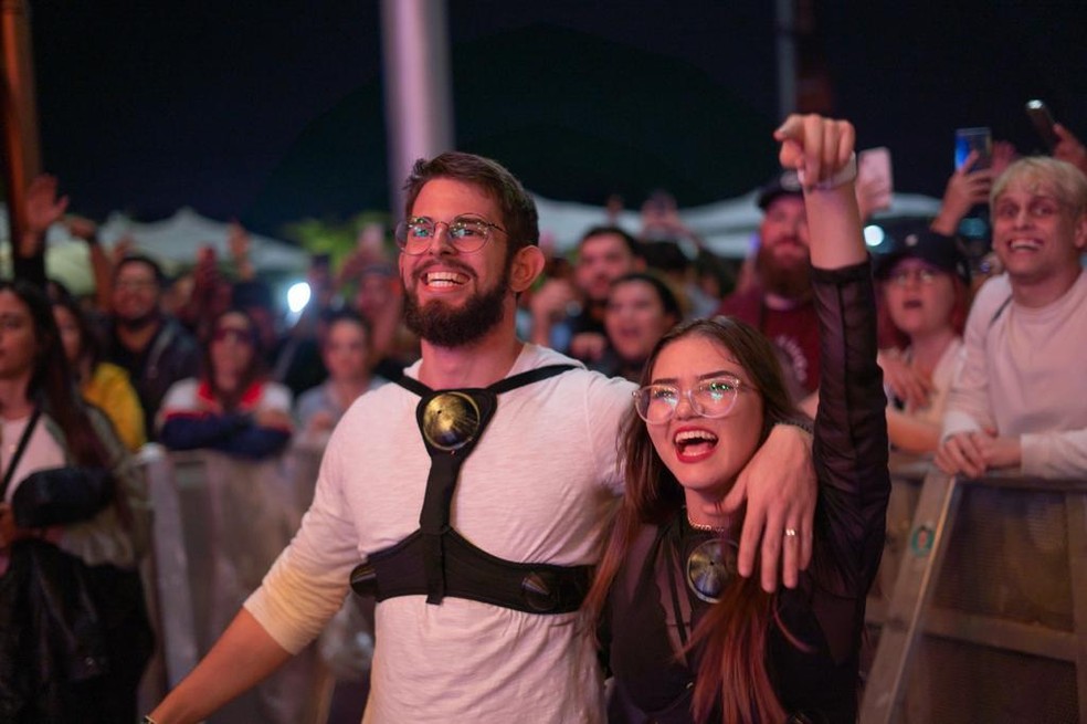 Maria Rita e Alex durante show de Lil Whind (Whindersson Nunes) no Rock in Rio  � Foto: Reprodu��o/ Thiago Domingos