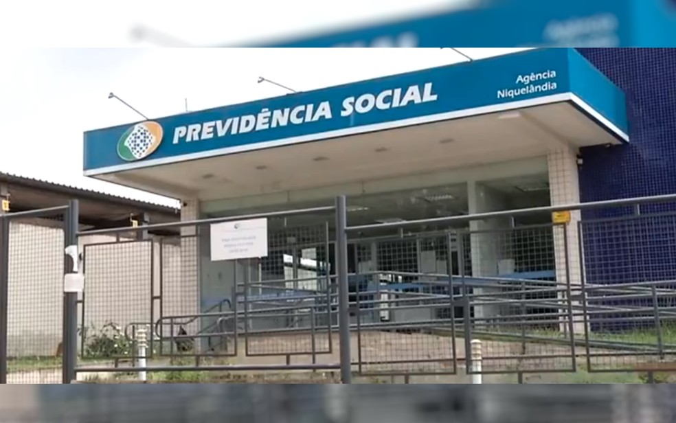 Agência do INSS em Niquelândia, em Goiás — Foto: Reprodução/TV Anhanguera