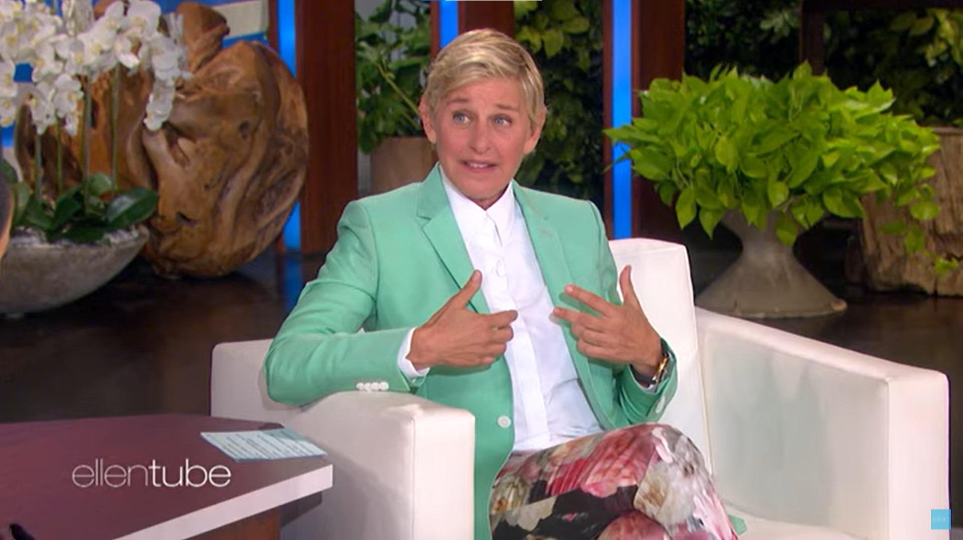 Ellen DeGeneris fica sem reação momentaneamente (Foto: Reprodução/YouTube)