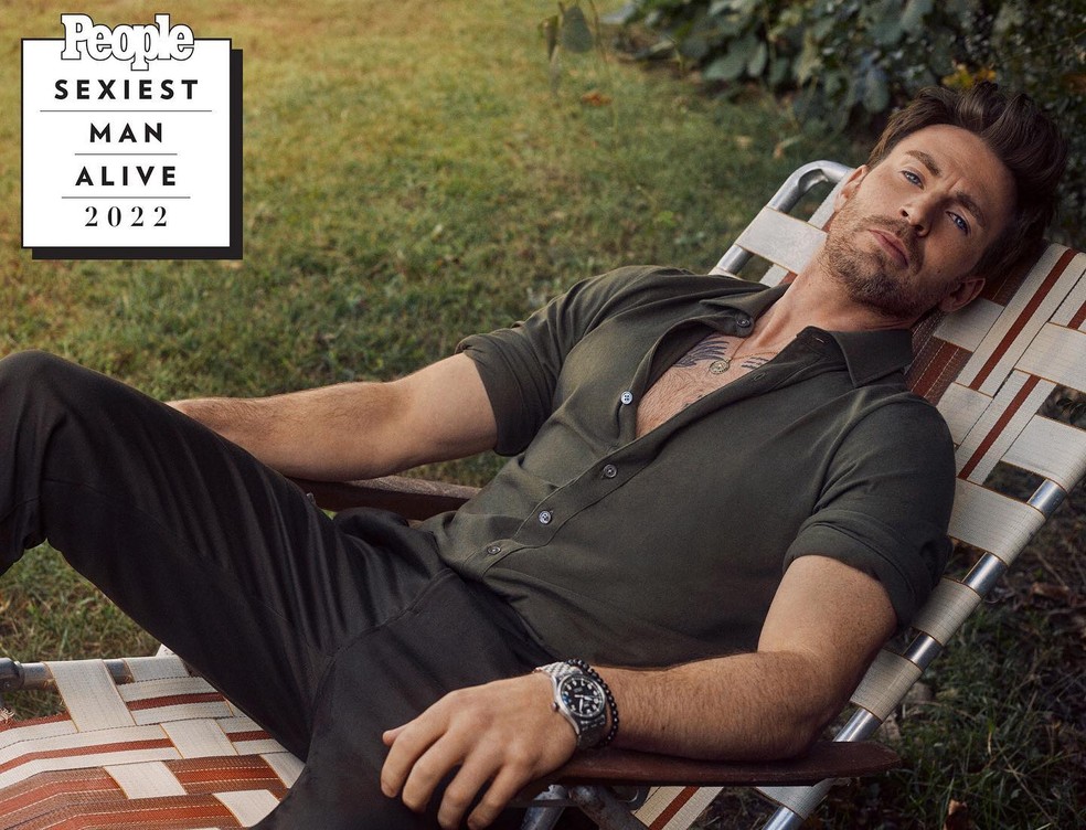 Chris Evans é eleito o homem mais sexy do mundo pela People — Foto: Divulgação/People Magazine