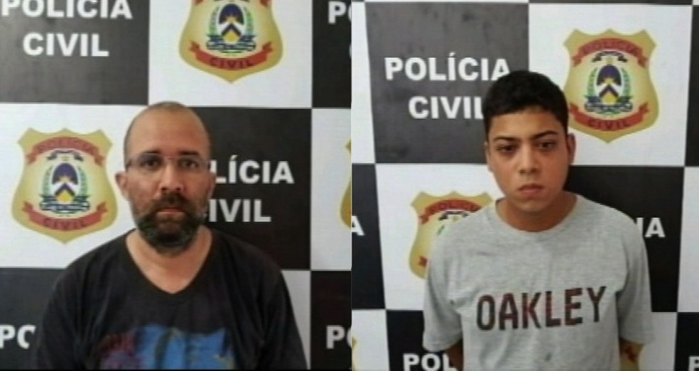 Polícia cumpriu mandado de prisão contra os dois suspeitos — Foto: Reprodução/TV Anhanguera 