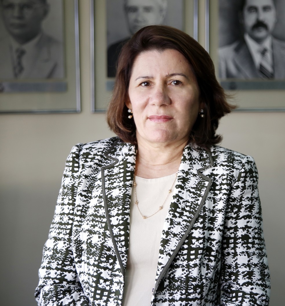 Ãngela Paiva, primeira mulher a ocupar o cargo de reitora da UFRN (Foto: Cícero Oliveira)