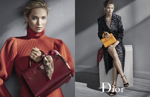 Com perfume clássico e ainda sim fashionista, Jennifer Lawrence surge belíssima na nova campanhas de inverno 2017 da Dior
