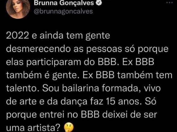 Brunna Gonçalves (Foto: Twitter)