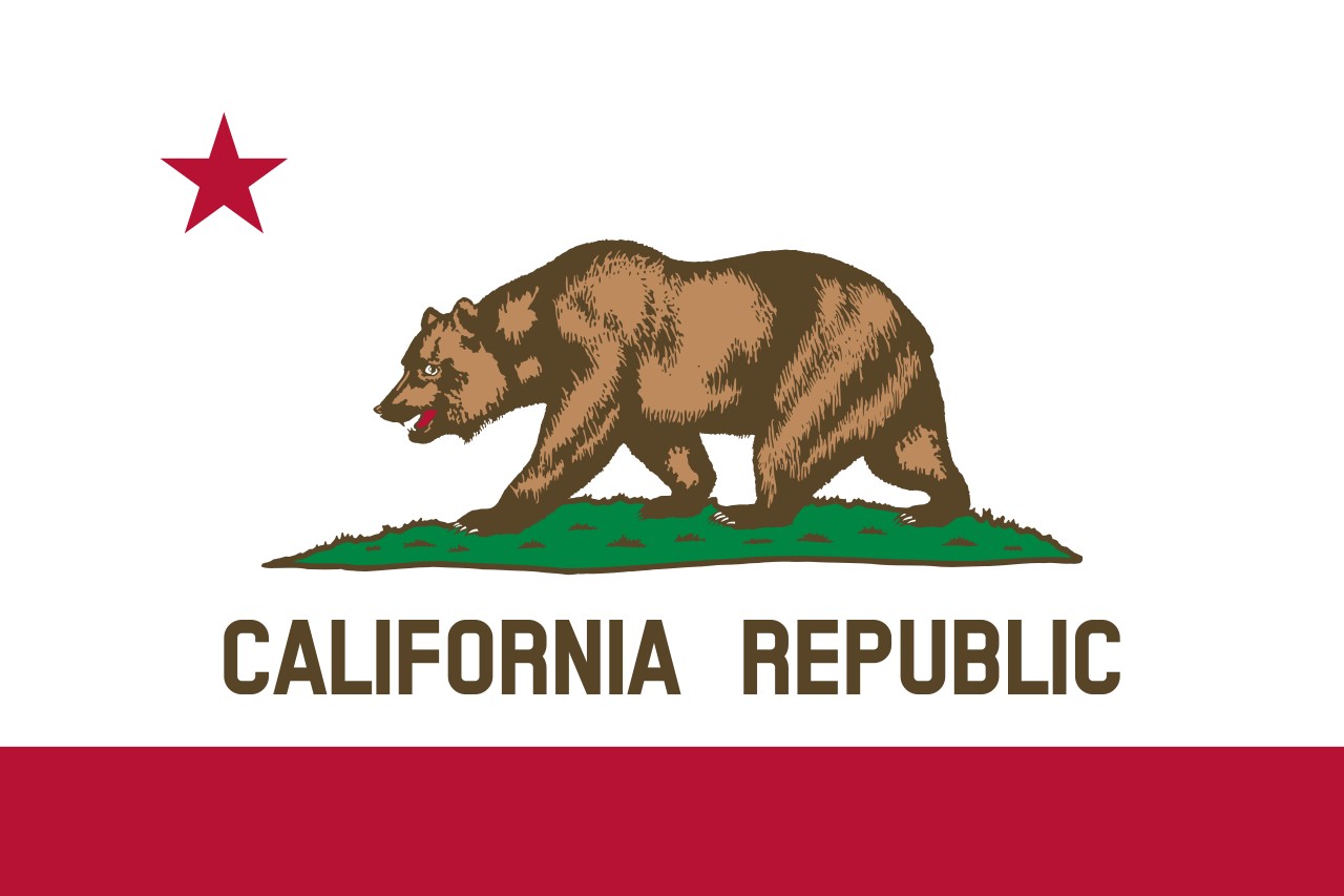 Bandeira da Califórnia (EUA) (Foto: Devin Cook/Public Domain/Creative Commons)