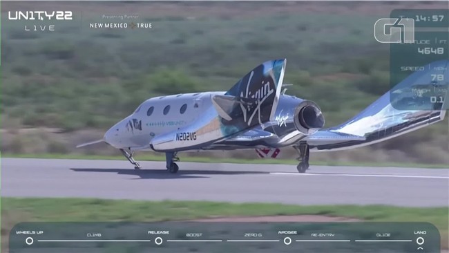 VÍDEO: Foguete da Virgin Galactic pousa em segurança