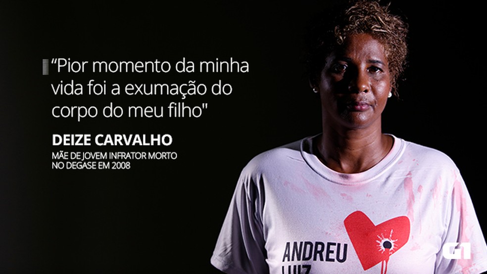 Deize Carvalho: mãe de Andreu Luiz Carvalho, jovem infrator morto no Degase em 2008 — Foto: Marcos Serra Lima
