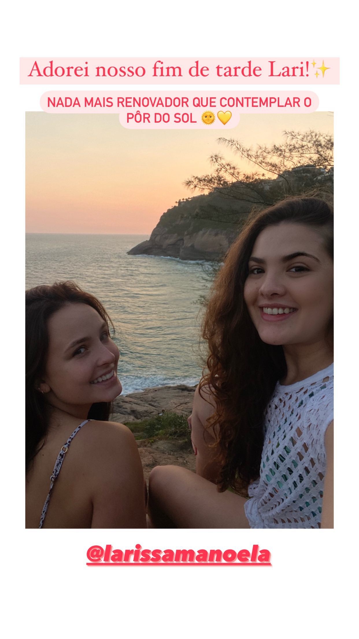 Larissa Manoela e Lívia Inhudes (Foto: Reprodução/Instagram)
