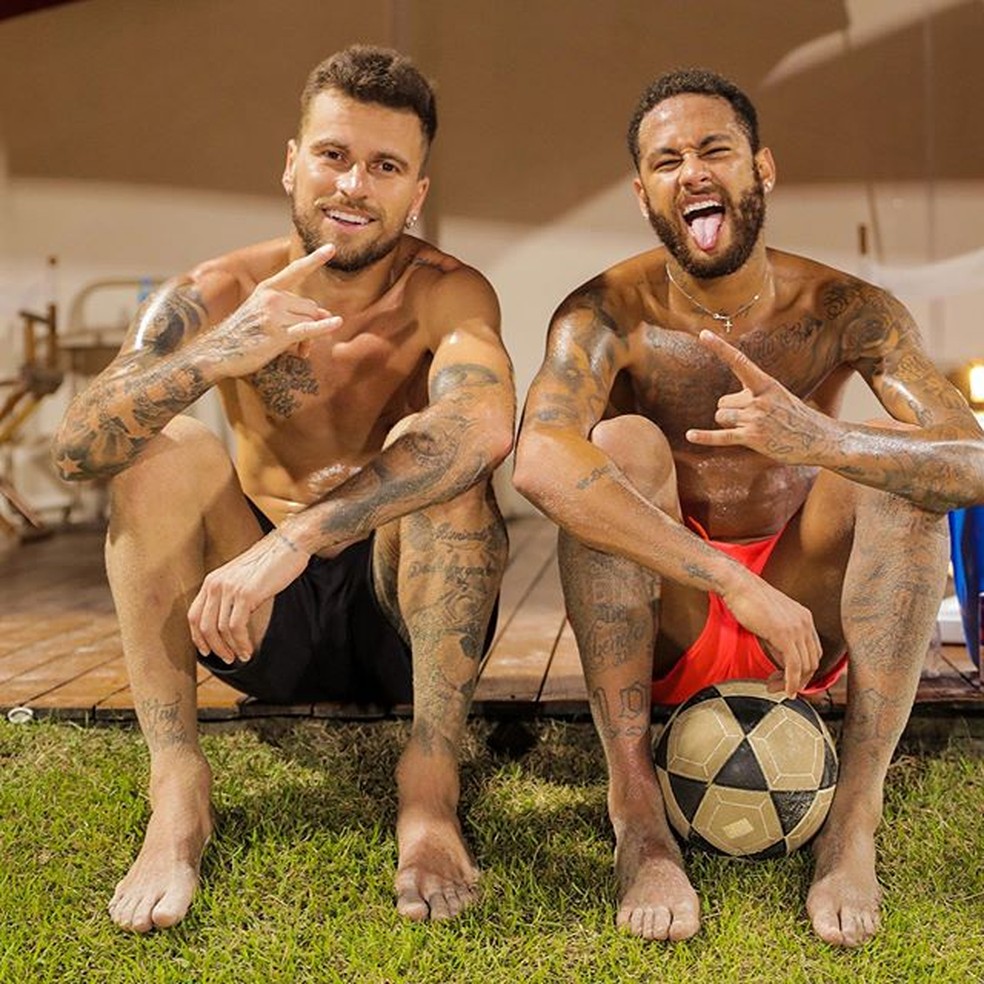 Lucas Lima e Neymar nas férias — Foto: Reprodução/Instagram
