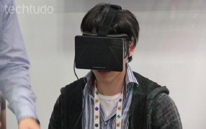 Na GDC de 2013, TechTudo testou primeiro kit de desenvolvedor do Oculus Rift (Foto: L?o Torres/TechTudo)