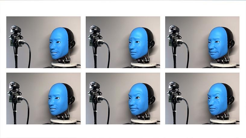 Pesquisadores da Universidade Columbia, nos EUA, criaram o robô EVA, que consegue expressar  expressar até 6 emoções básicas (Foto: Universidade Columbia)