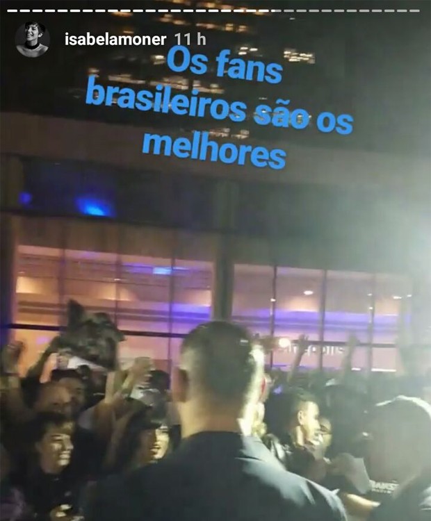 Post de Isabela Moner enaltece carinho dos fãs brasileiros: 'Os melhores' (Foto: Reprodução/Instagram)