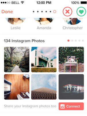 App de relacionamento Tinder passa a mostrar fotos do Instagram. (Foto: Divulgação/Tinder)