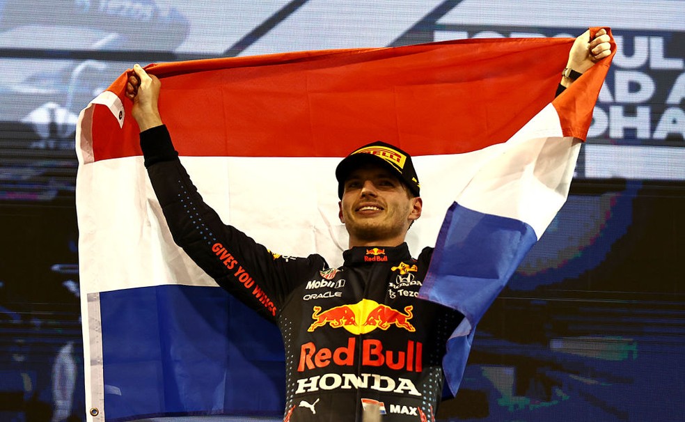 Max Verstappen venceu GP de Abu Dhabi da F1 e se tornou primeiro holandês campeão mundial, em 2021 — Foto: Mark Thompson/Getty Images