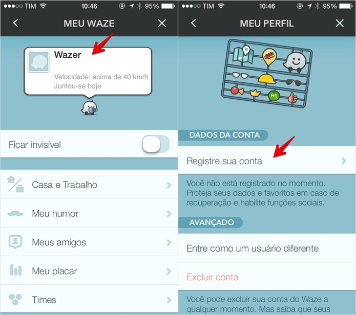 Registrando uma nova conta (Foto: Reprodução/Helito Bijora)