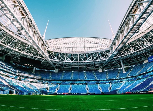Estádio St. Petersburg, na Rússia (Foto: Reprodução/Instagram)