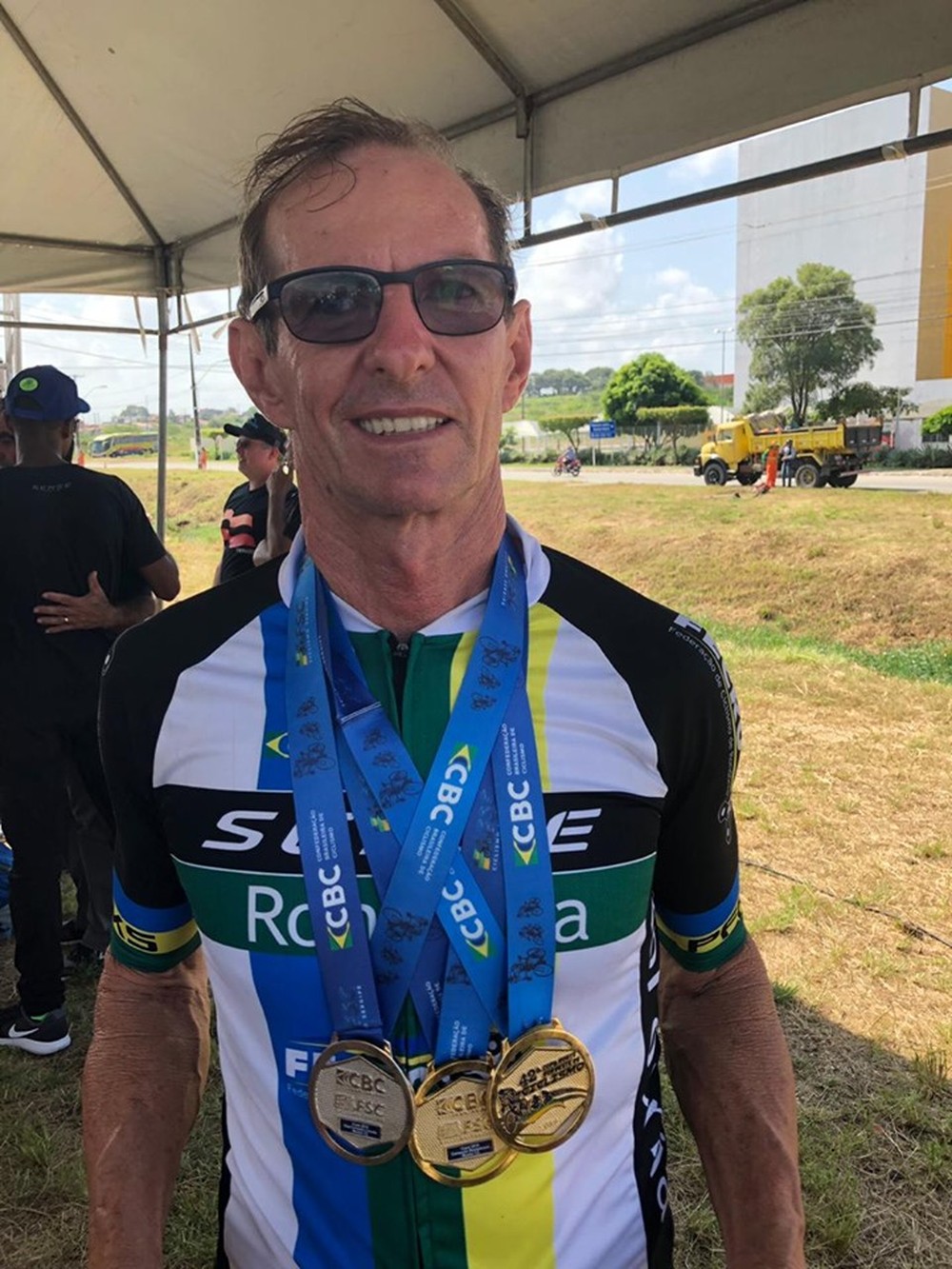O ariquemense Alaerte dois ouros e uma prata (Foto: Federação de Ciclismo de Rondônia (FECRO))