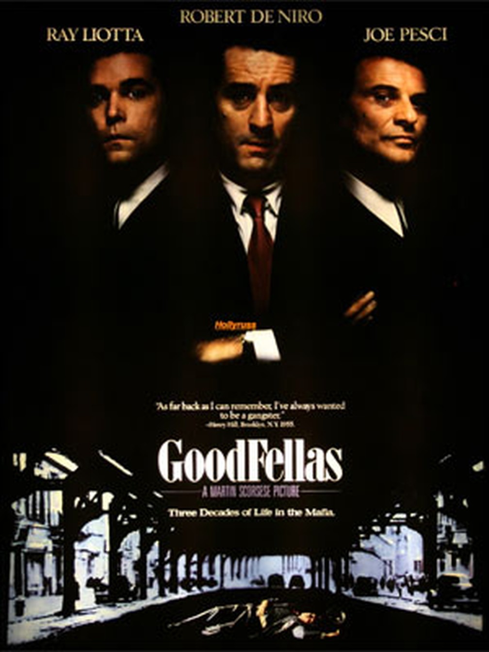 Pôster do filme 'Os bons companheiros', com Liotta, DeNiro e Pesci — Foto: Reprodução