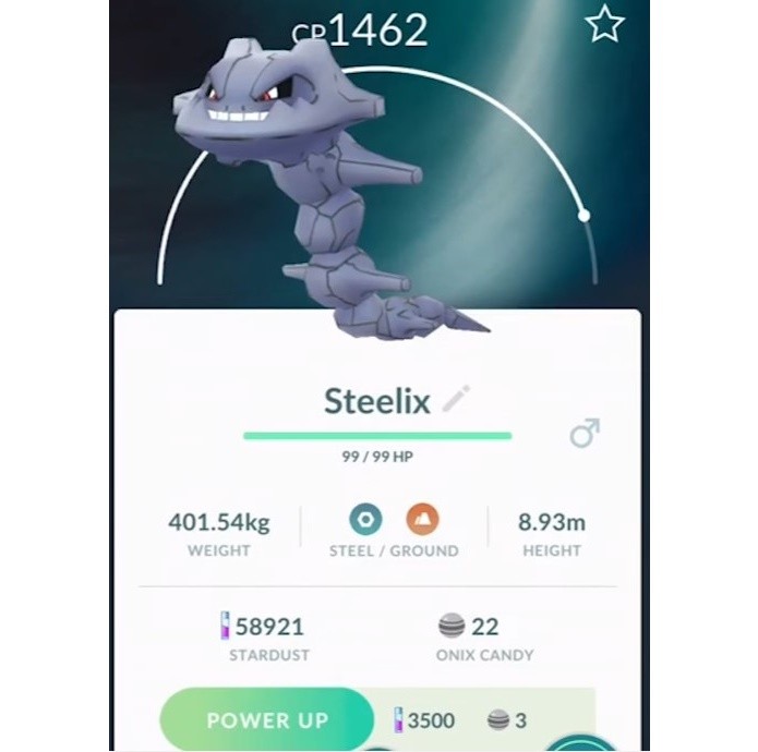 Steelix é a primeira evolução de Onix em Pokémon GO (Foto: Reprodução/Felipe Demartini)