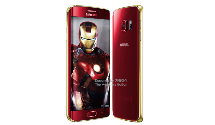 Seria este o Smartphone Galaxy S6 Edge com o Homem de Ferro? (Foto: Reprodução/TechCrunch)