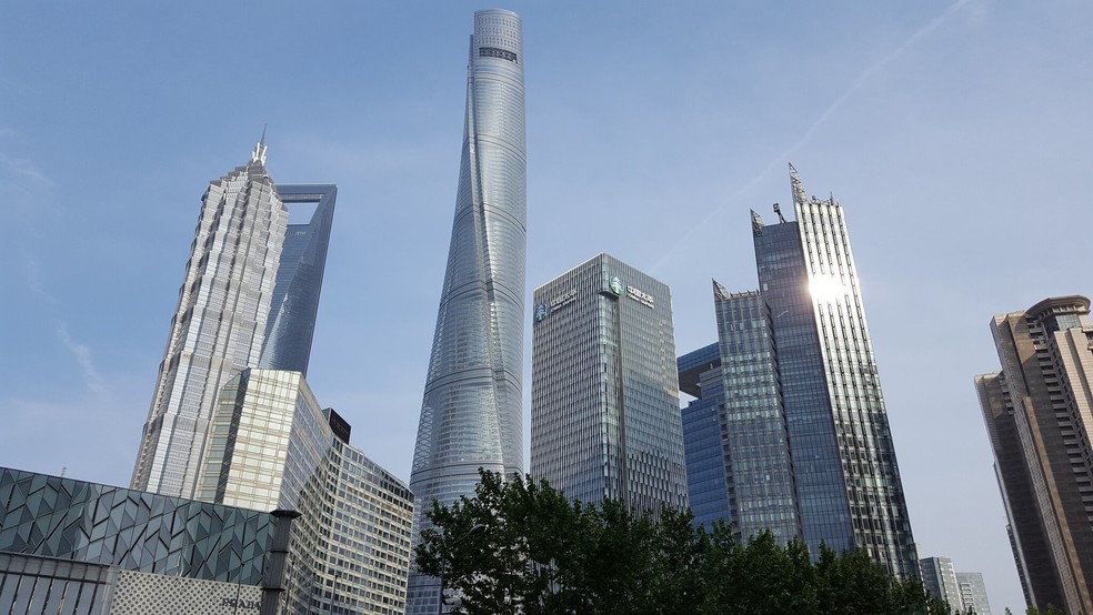Shanghai Tower, em Xangai (China) — Foto: Andy Miccone/Creative Commons C0