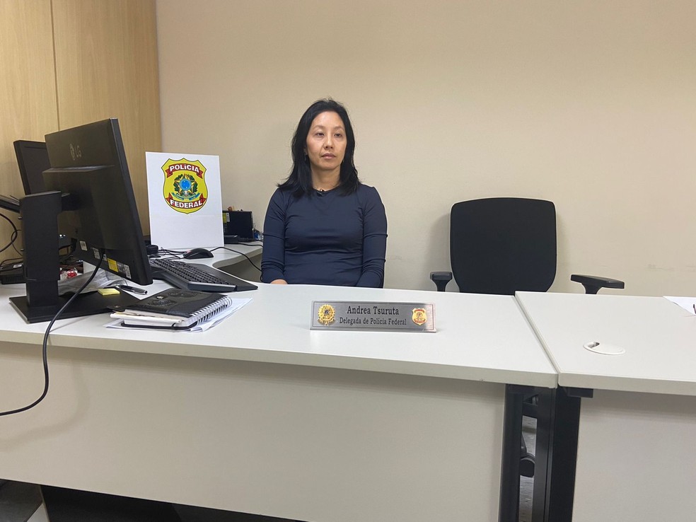 A delegada Andréa Tsuruta está à frente da operação. — Foto: Fernando Zuba / g1