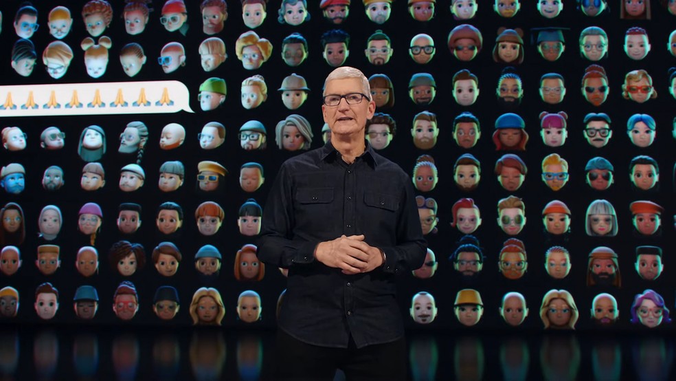 Tim Cook, presidente-executivo da Apple, durante a WWDC21 — Foto: Reprodução