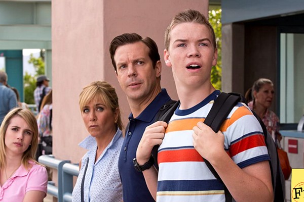 Will Poulter, Jason Sudeikis, Jennifer Aniston e Emma Roberts em Família do Bagulho (Foto: Reprodução)