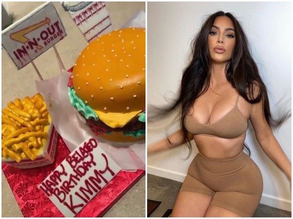 Kim Kardashian e seu bolo de aniversário de 40 anos (Foto: Instagram)