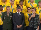 Dilma recebe medalhistas dos Jogos Militares no Planalto