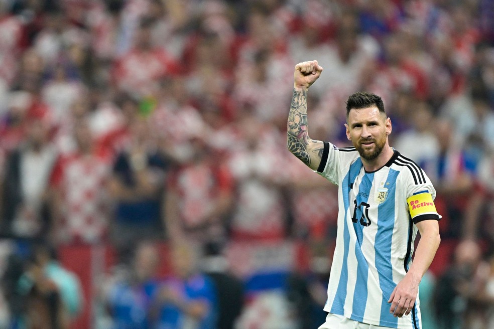 O legado de Messi pode ser ainda maior em caso de vitória, mas já está assegurado seja qual for o resultado da final — Foto: Juan Mabromata / AFP