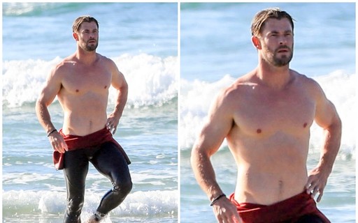 Chris Hemsworth atualiza os fãs sobre o tamanho de seu corpo em novo vídeo