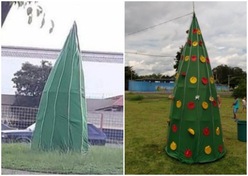 Moradores De Rio Claro Enfeitam Arvores De Natal Que Viraram Memes