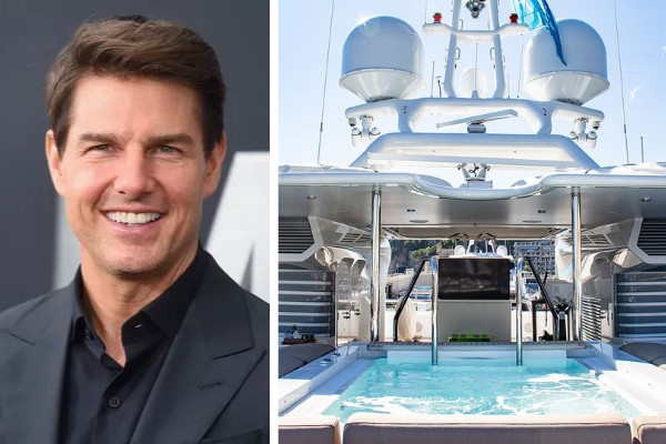 Tom Cruise e o iate (Foto: Getty Images / Super Yacht Times)