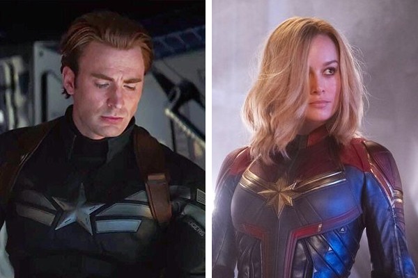 Chris Evans como o Capitão América e Brie Larson como a Capitã Marvel no Universo Cinematográfico Marvel (Foto: Divulgação)
