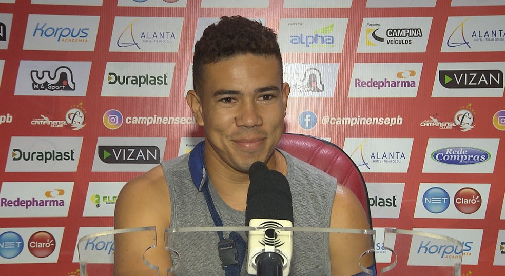 ApÃ³s cirurgia, Danillo Bala, vive expectativa para retorno ao Campinense (Foto: ReproduÃ§Ã£o / TV ParaÃ­ba)