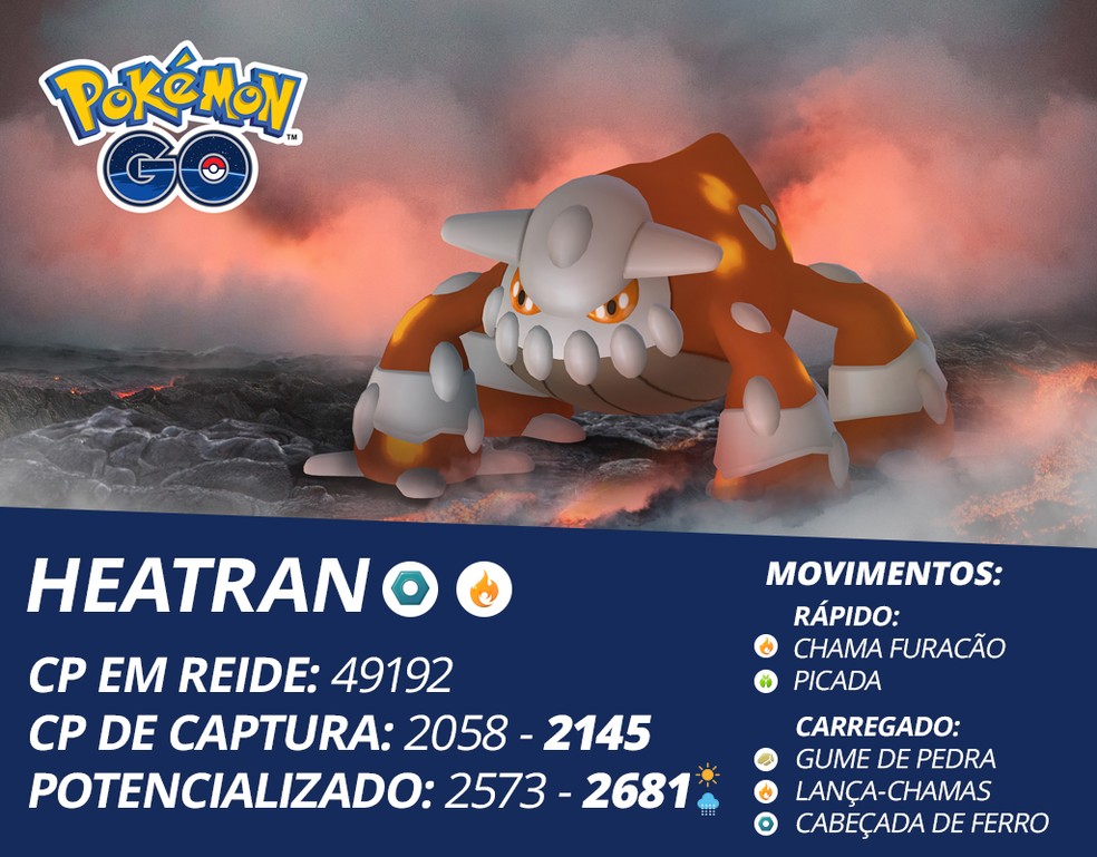 Pokemon Go Como Pegar Heatran Nas Reides Melhores Ataques E Counters E Sportv Ge