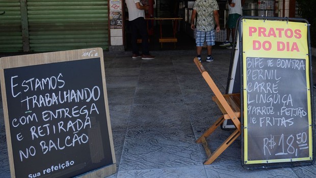 Comércio, restaurante (Foto: Fernando Frazão via Agência Brasil)