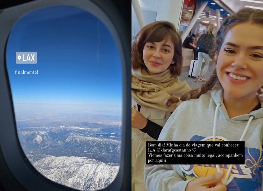 Klara Castanho viaja pela 1ª vez a Los Angeles com Maisa Silva | Notícias |  Quem