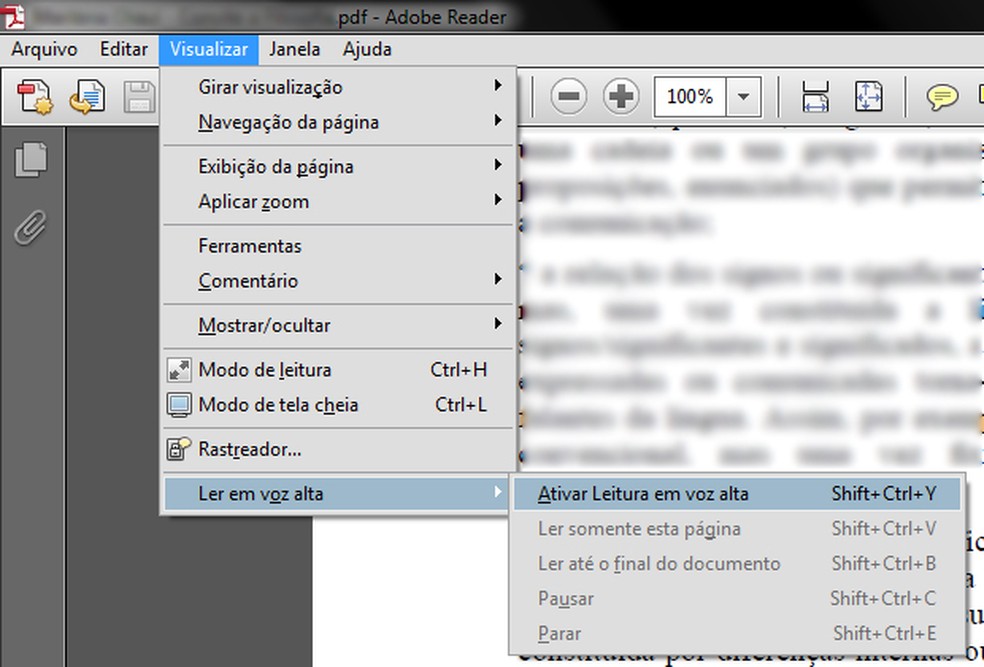 Como fazer o Adobe Reader ler textos em voz alta