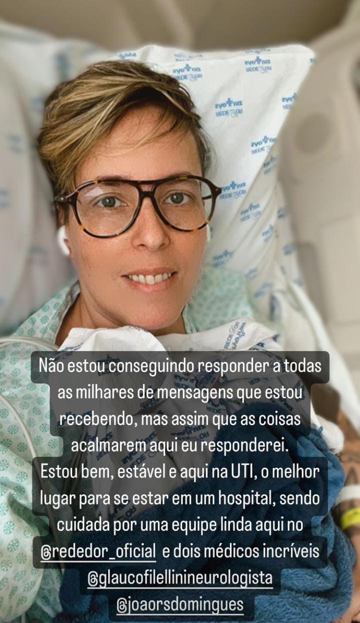 Angélica Vitali se recupera na UTI (Foto: Reprodução Instagram)