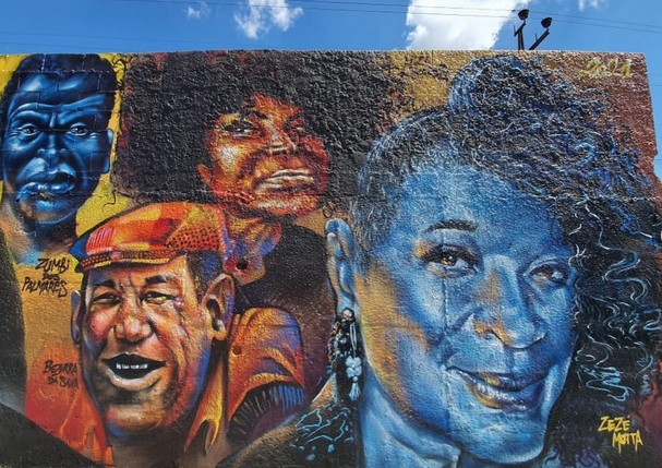 Zeze Motta comemora grafite com personalidades pretas (Foto: Reprodução/Instagram)