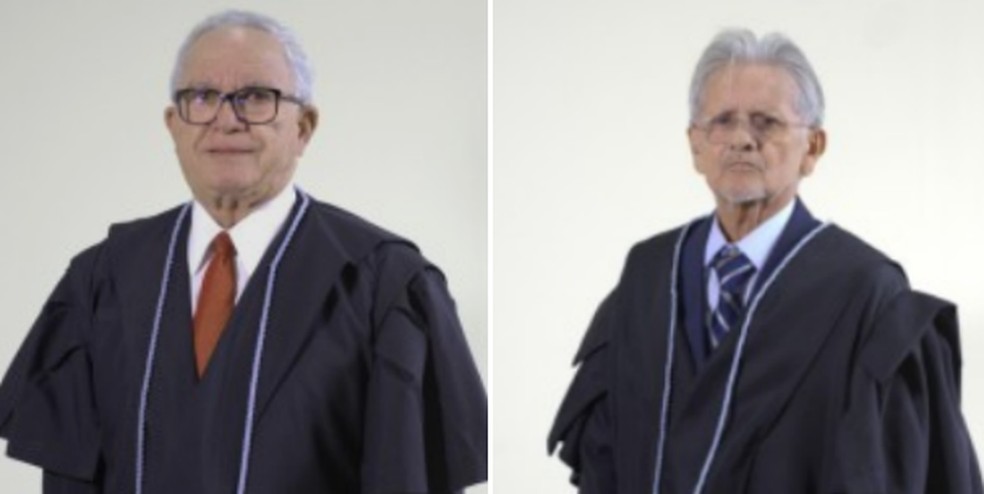 Conselheiros Henrique Machado (à esquerda) e Marcus Hollanda (à direita) também são réus em ações dos gafanhotos — Foto: Reprodução/TCE-RR/Arquivo