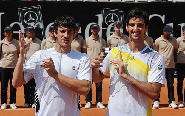 Tenis - Bellucci e Facundo Bagnis, campeões de duplas de Stuttgart (Foto: Reprodução/atpworldtour.com)