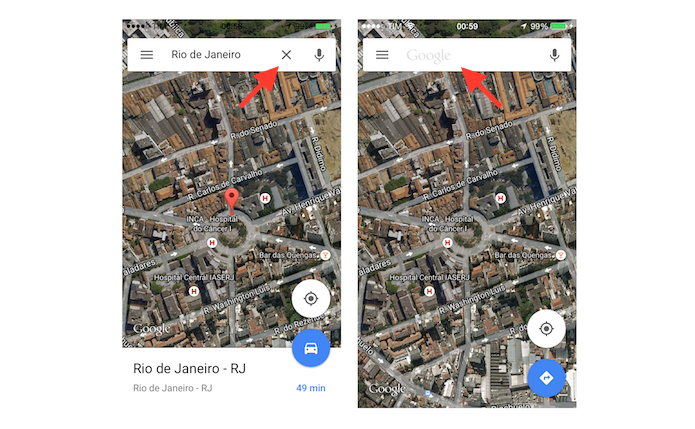 Pesquisando um local para visualizar a ferramenta Explorar ao redor do Google Maps no celular (Foto: Reprodução/Marvin Costa)