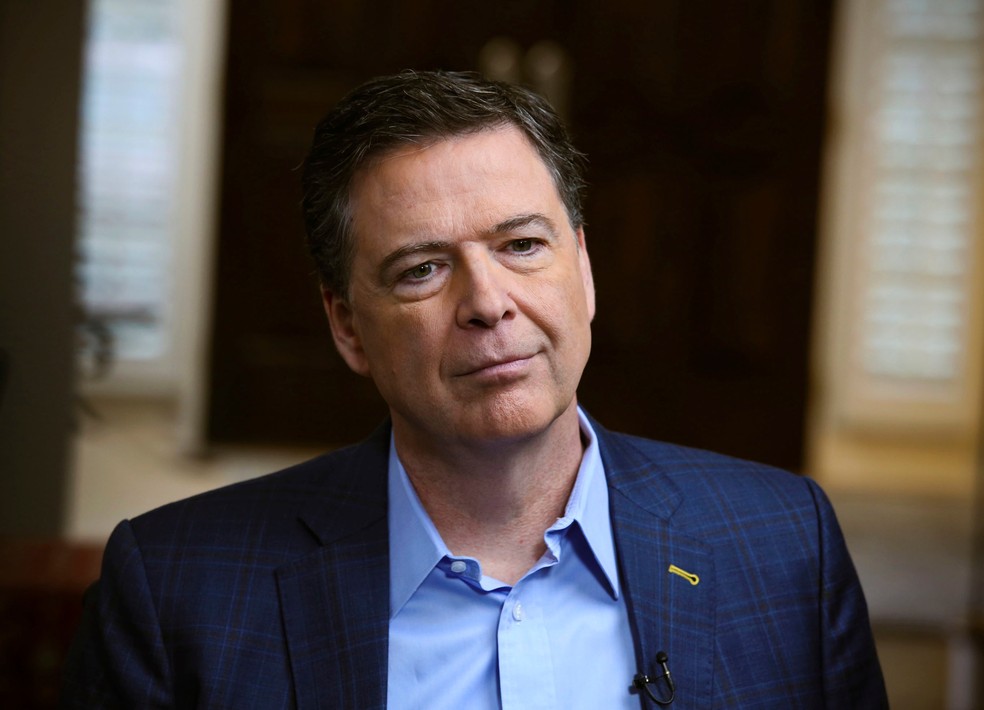 Ex-diretor do FBI James Comey, durante entrevista ao 20/20, da TV americana ABC (Foto: Ralph Alswang/ABC via AP)