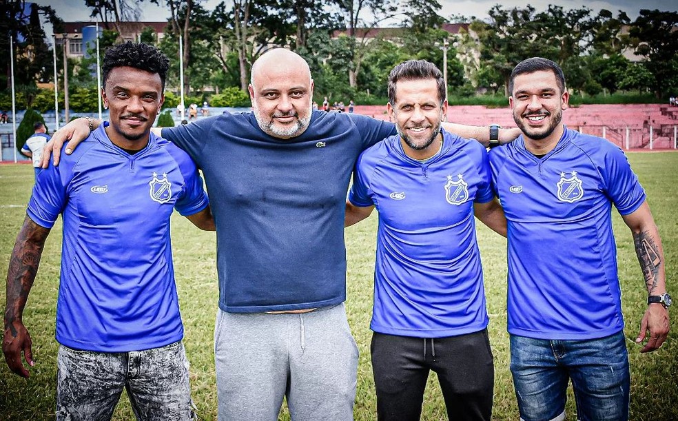 Paulo Roberto, Jean e Everton Santos são os reforços do Lemense para a Série A2 — Foto: Divulgação/EC Lemense